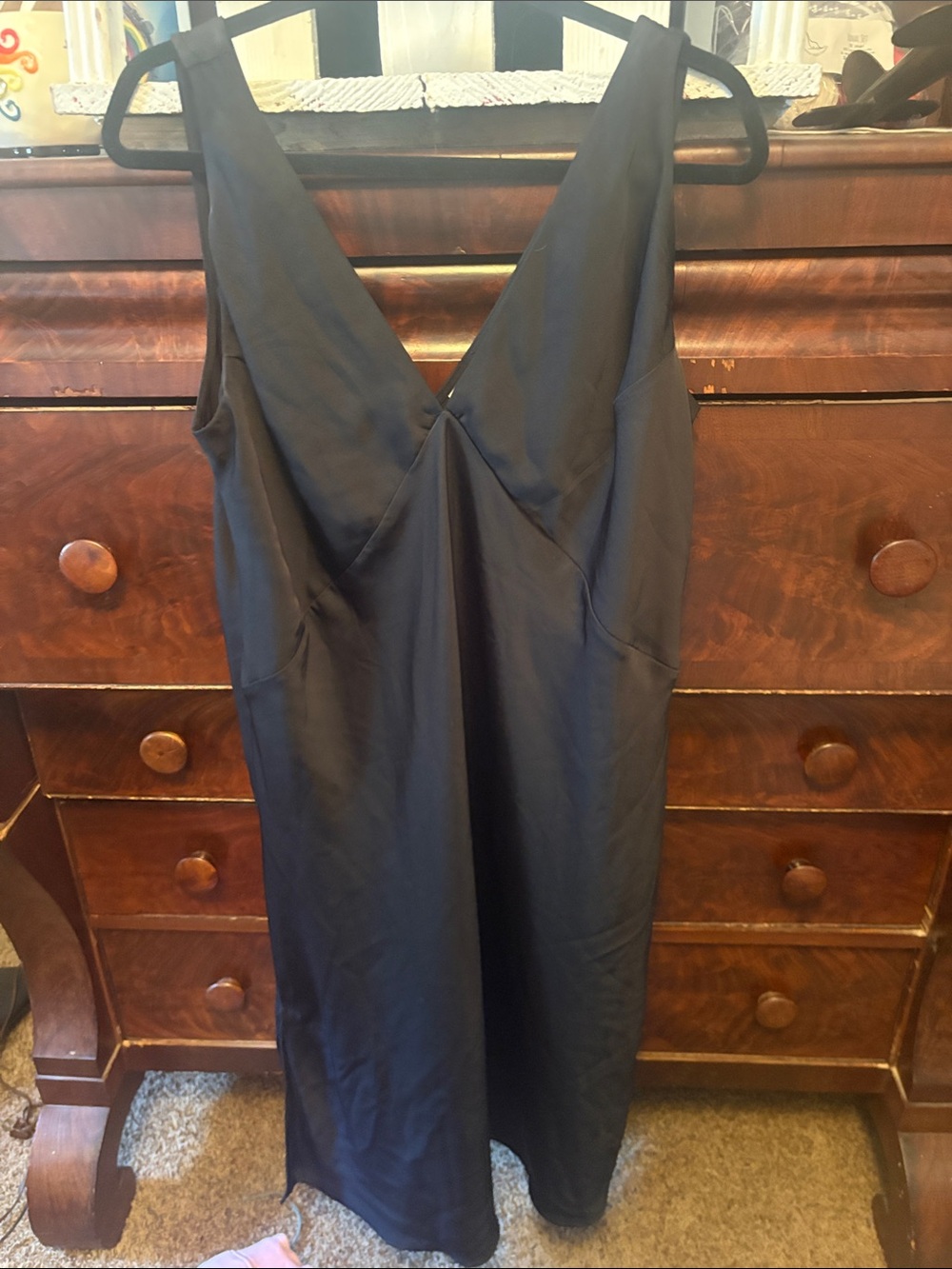 Black V-Neck Slip Dress - Women Intimates & Sleepwear